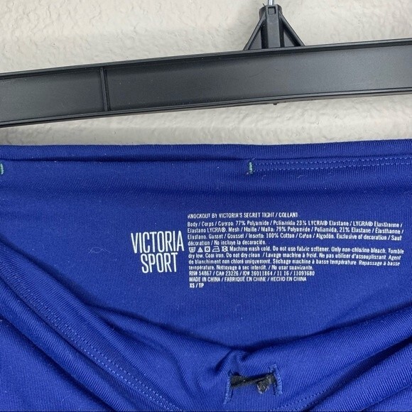 Victoria’s Secret Sport Knockout blue mesh cut out leggings women’s size XS - Picture 4 of 4